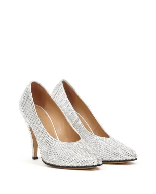 Maison Margiela Tabi rhinestone-embellished pumps - White - サムネイル2