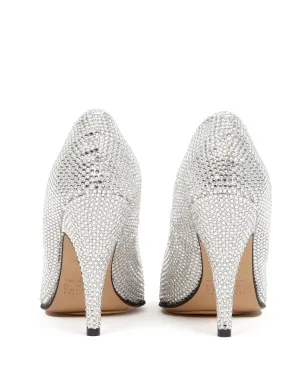 Maison Margiela Tabi rhinestone-embellished pumps - White - サムネイル3