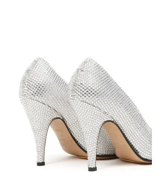 Maison Margiela Tabi rhinestone-embellished pumps - White - サムネイル4
