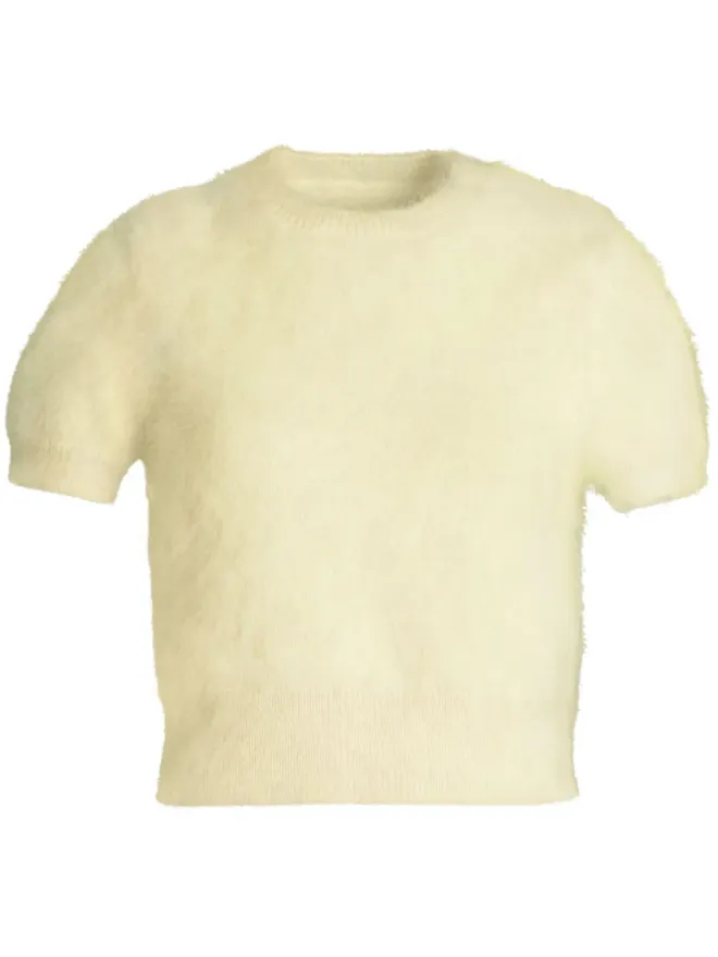 Maison Margiela Maison Margiela 半袖ニットクロップトップ - Yellowの商品画像