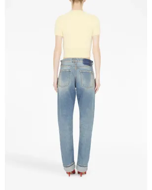 Maison Margiela 半袖ニットクロップトップ - Yellow - サムネイル4
