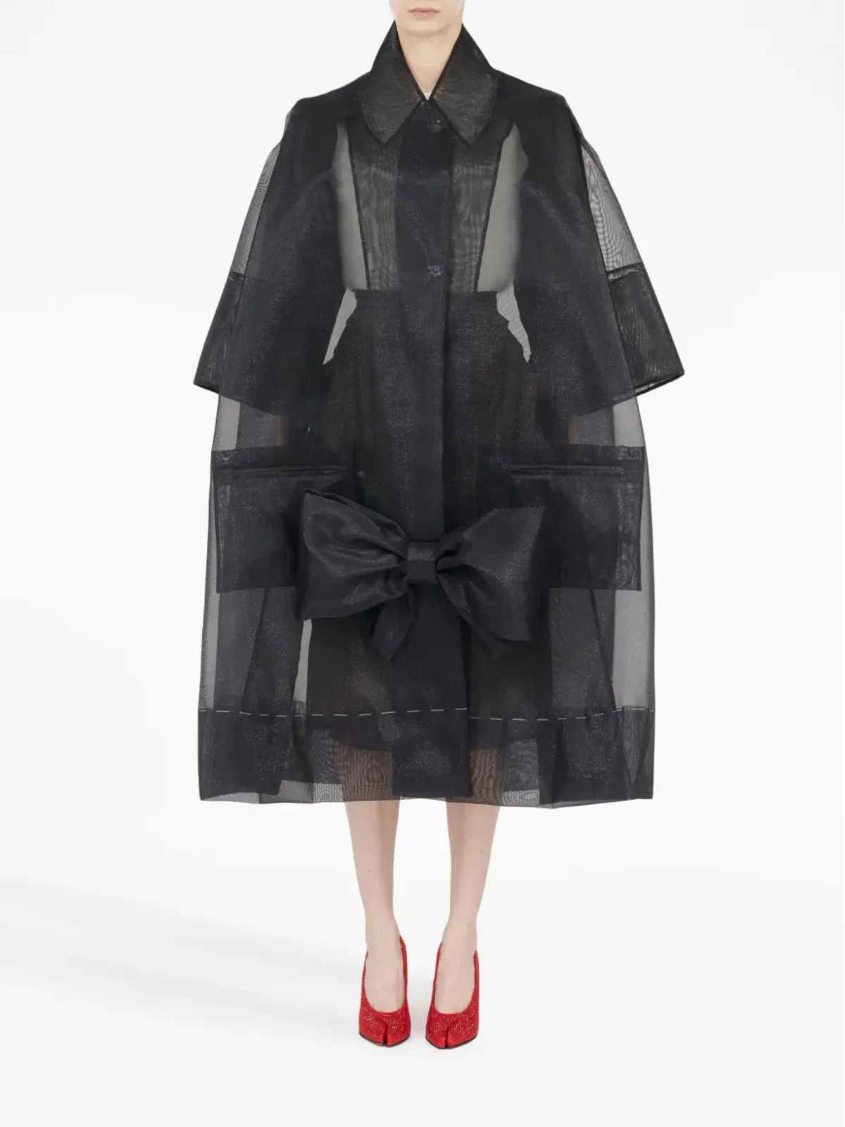 Maison Margiela ボウディテールのチュールコート - 画像2