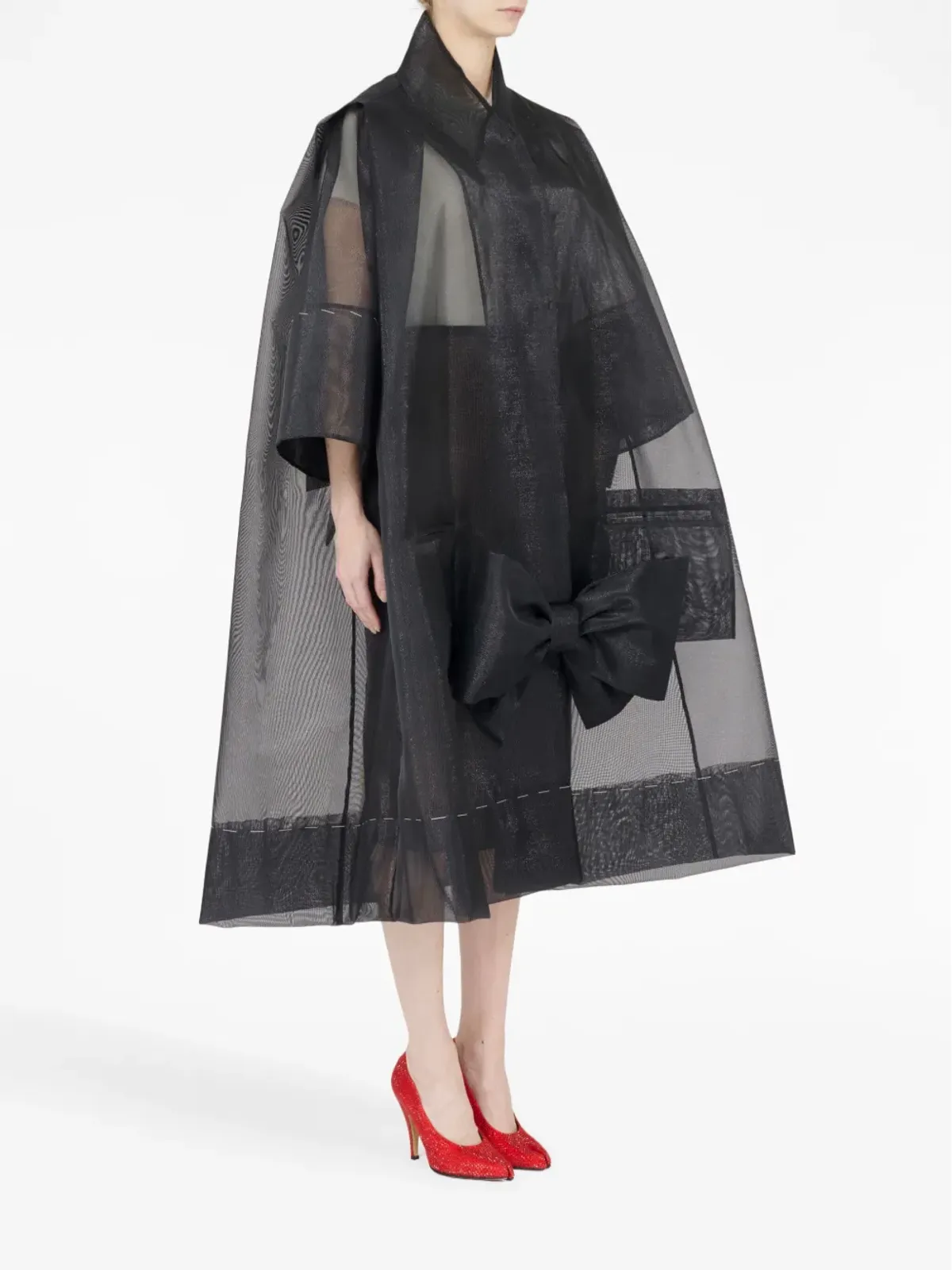 Maison Margiela ボウディテールのチュールコート - 画像3