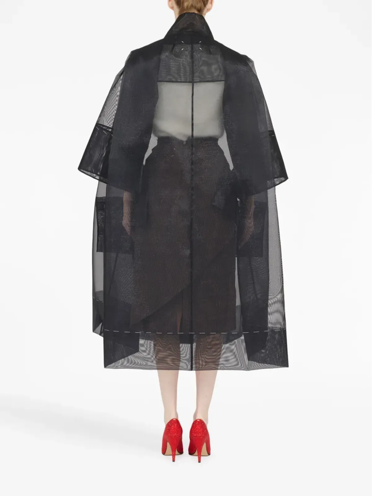 Maison Margiela ボウディテールのチュールコート - 画像4