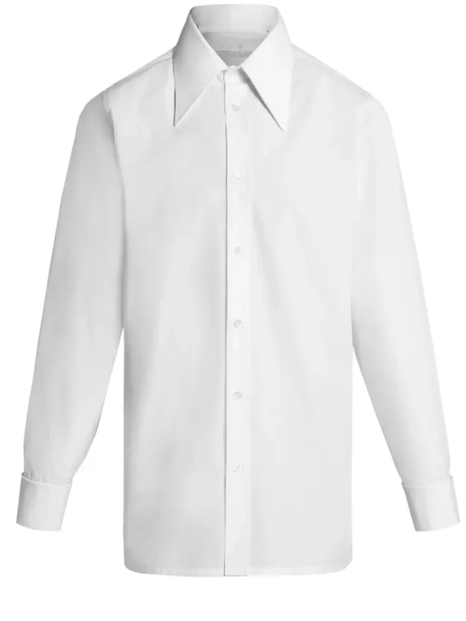 Maison Margiela Maison Margiela ポインテッドカラー コットンシャツの商品画像