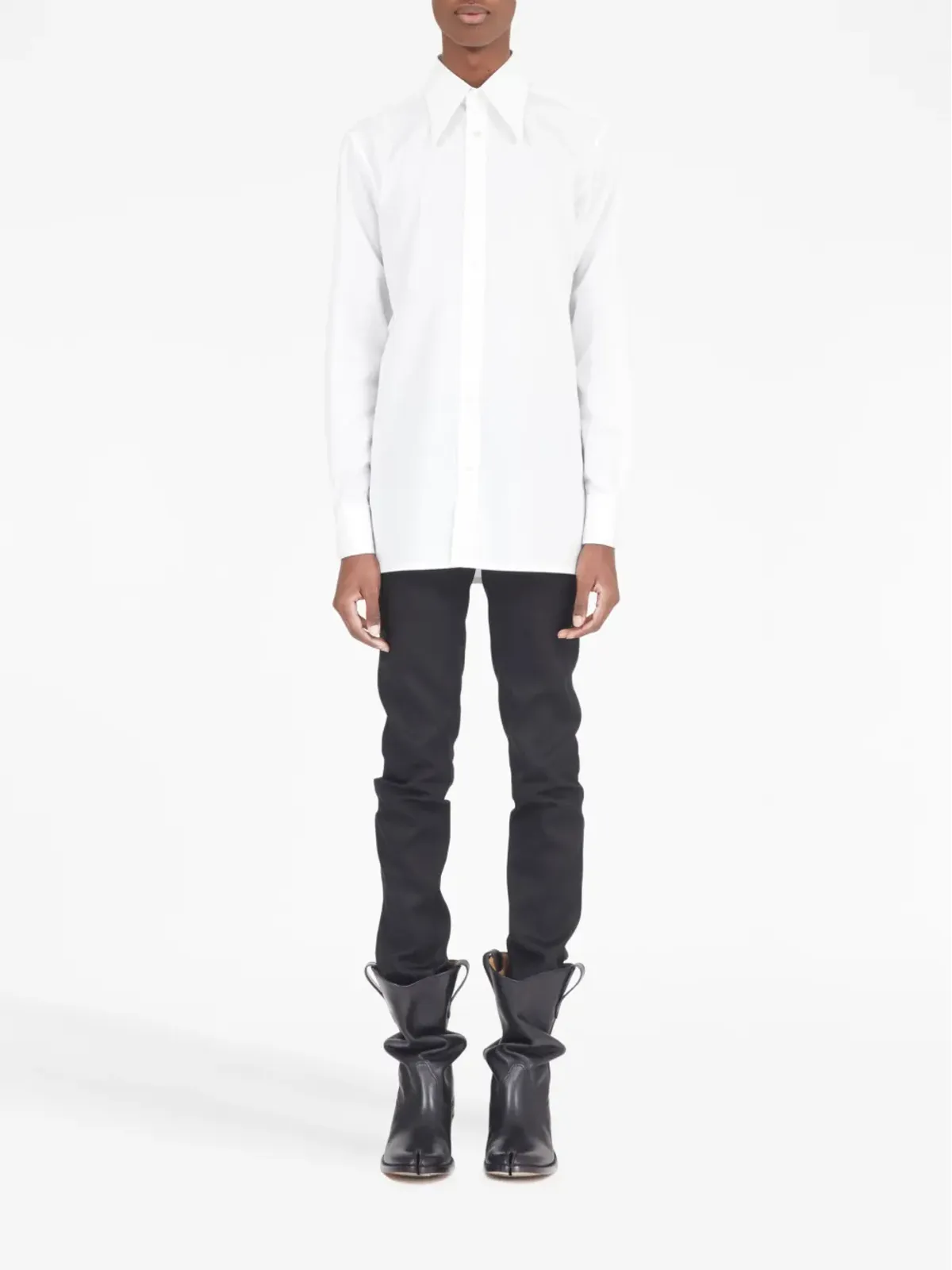 Maison Margiela ポインテッドカラー コットンシャツ - 画像2