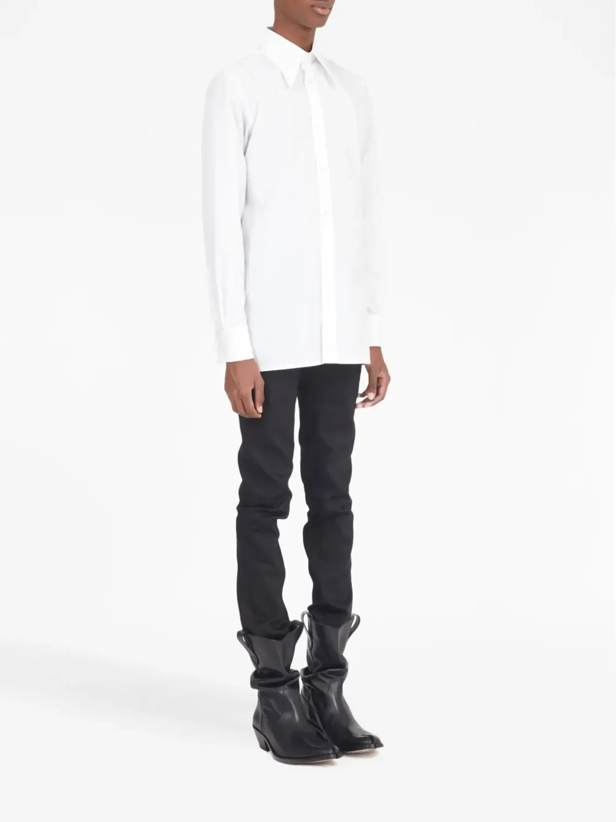 Maison Margiela ポインテッドカラー コットンシャツ - 画像3