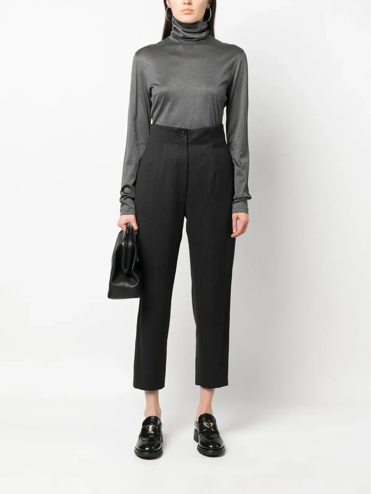 Saint Laurent Pre-Owned ロールネック長袖Tシャツ - 画像2