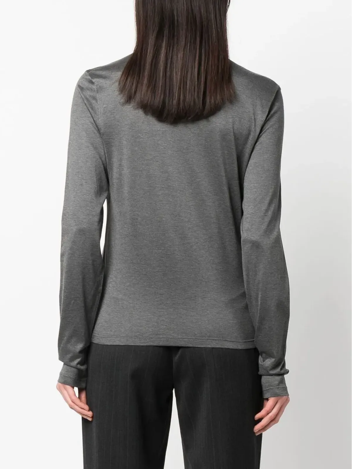 Saint Laurent Pre-Owned ロールネック長袖Tシャツ - 画像4