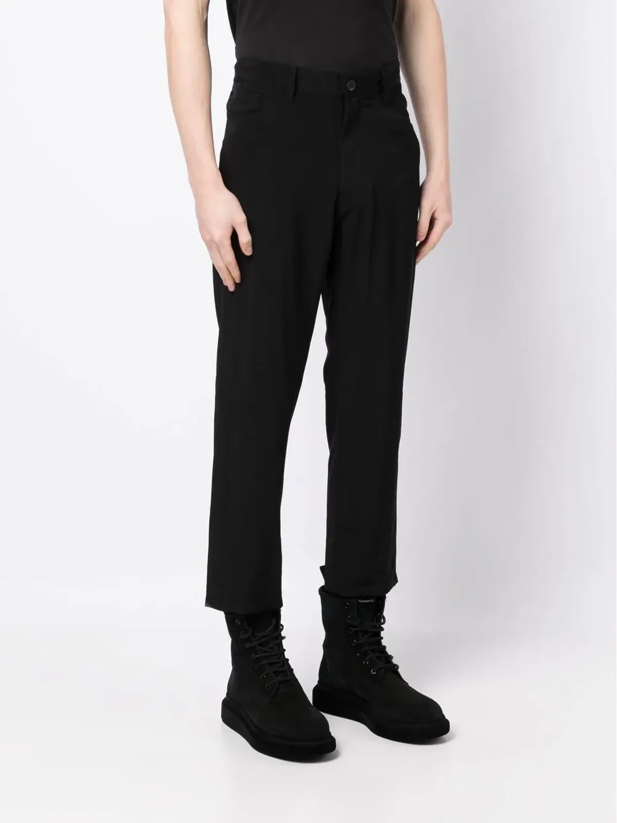 Yohji Yamamoto クロップドレッグパンツ - 画像3