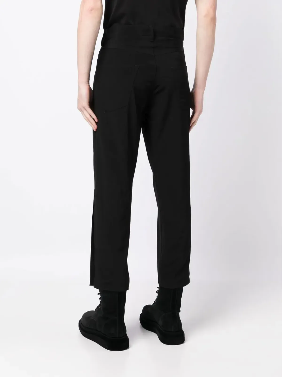 Yohji Yamamoto クロップドレッグパンツ - 画像4