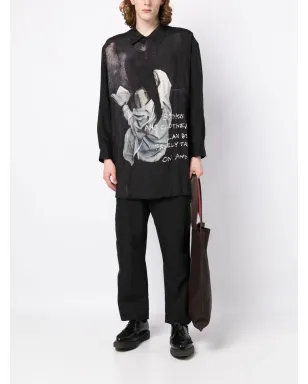 Yohji Yamamoto グラフィックプリント長袖シャツ - サムネイル2