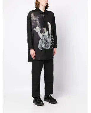 Yohji Yamamoto グラフィックプリント長袖シャツ - サムネイル3