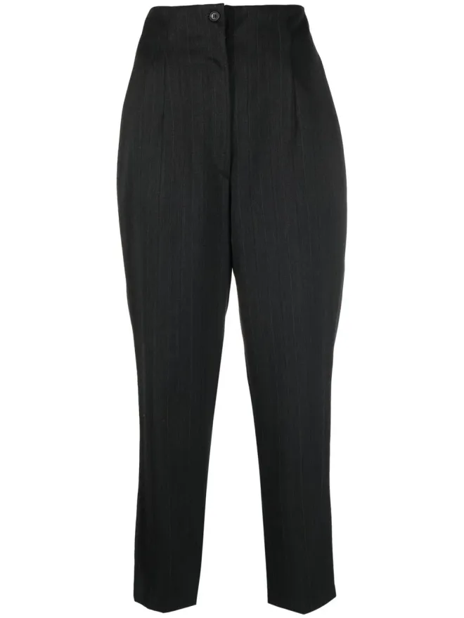 Dolce & Gabbana Pre-Owned Dolce & Gabbana Pre-Owned ビンテージ 1990年代 ハイウエスト クロップドパンツ - グレーの商品画像
