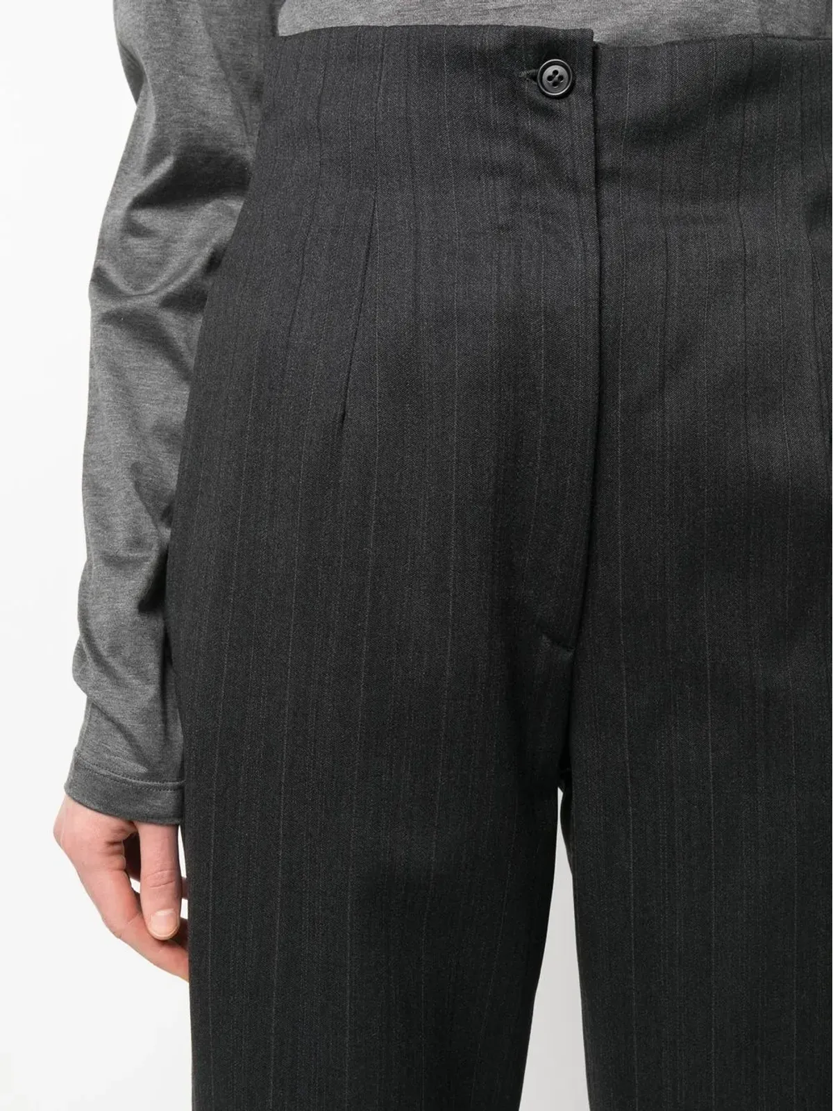 Dolce & Gabbana Pre-Owned ビンテージ 1990年代 ハイウエスト クロップドパンツ - グレー - 画像5