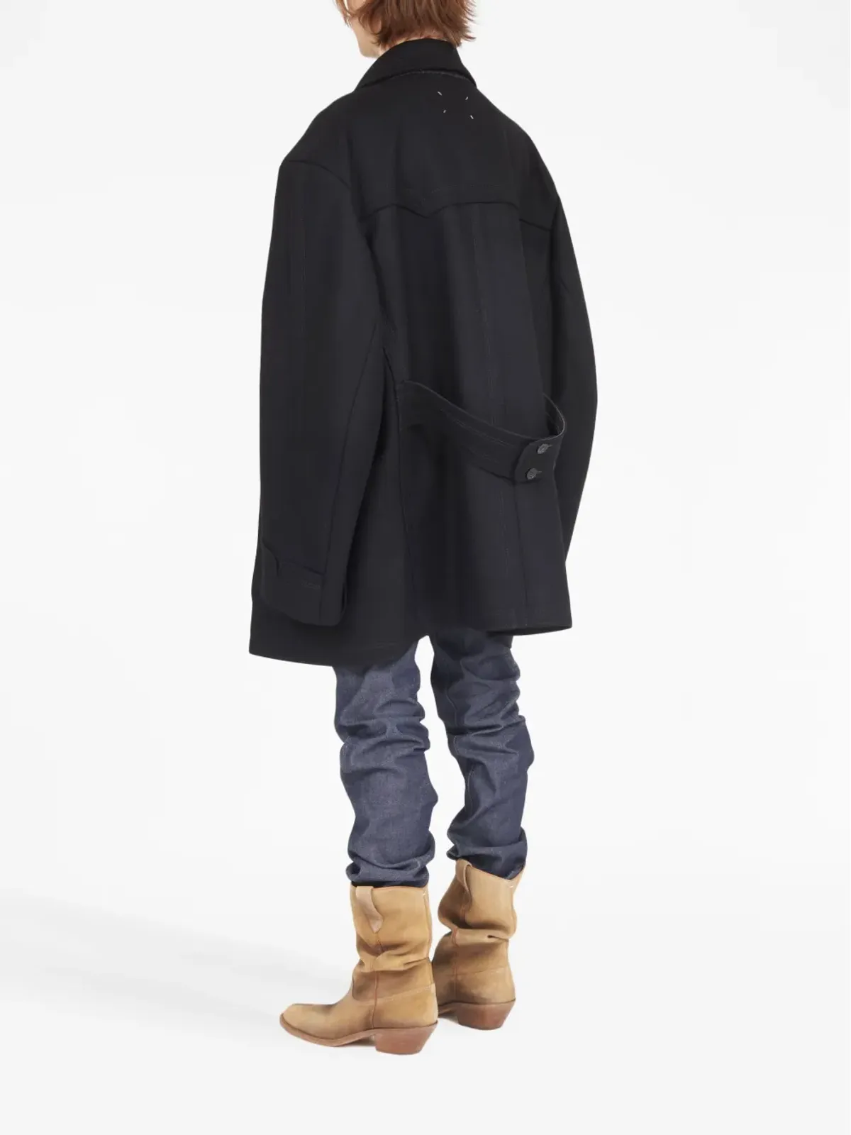 Maison Margiela ダブルブレスト ウールブレンド コート - 画像5