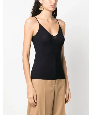 Jil Sander Vネック キャミソールトップ - ブラック - サムネイル3