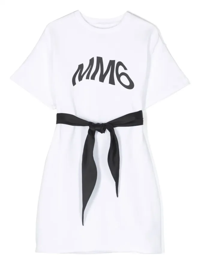 MM6 Maison Margiela Kids MM6 Maison Margiela Kids ロゴプリント ベルト付き Tシャツの商品画像