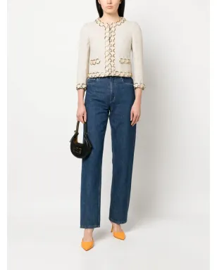 Moschino Pre-Owned 1990年代 フープ装飾 ノーカラージャケット - Neutrals - サムネイル2