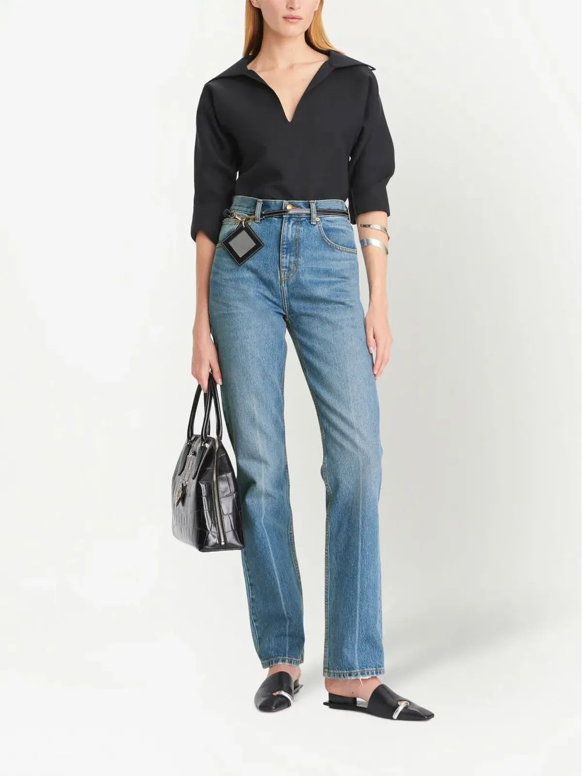 Tory Burch ミッドライズ・ストレートジーンズ - 画像2