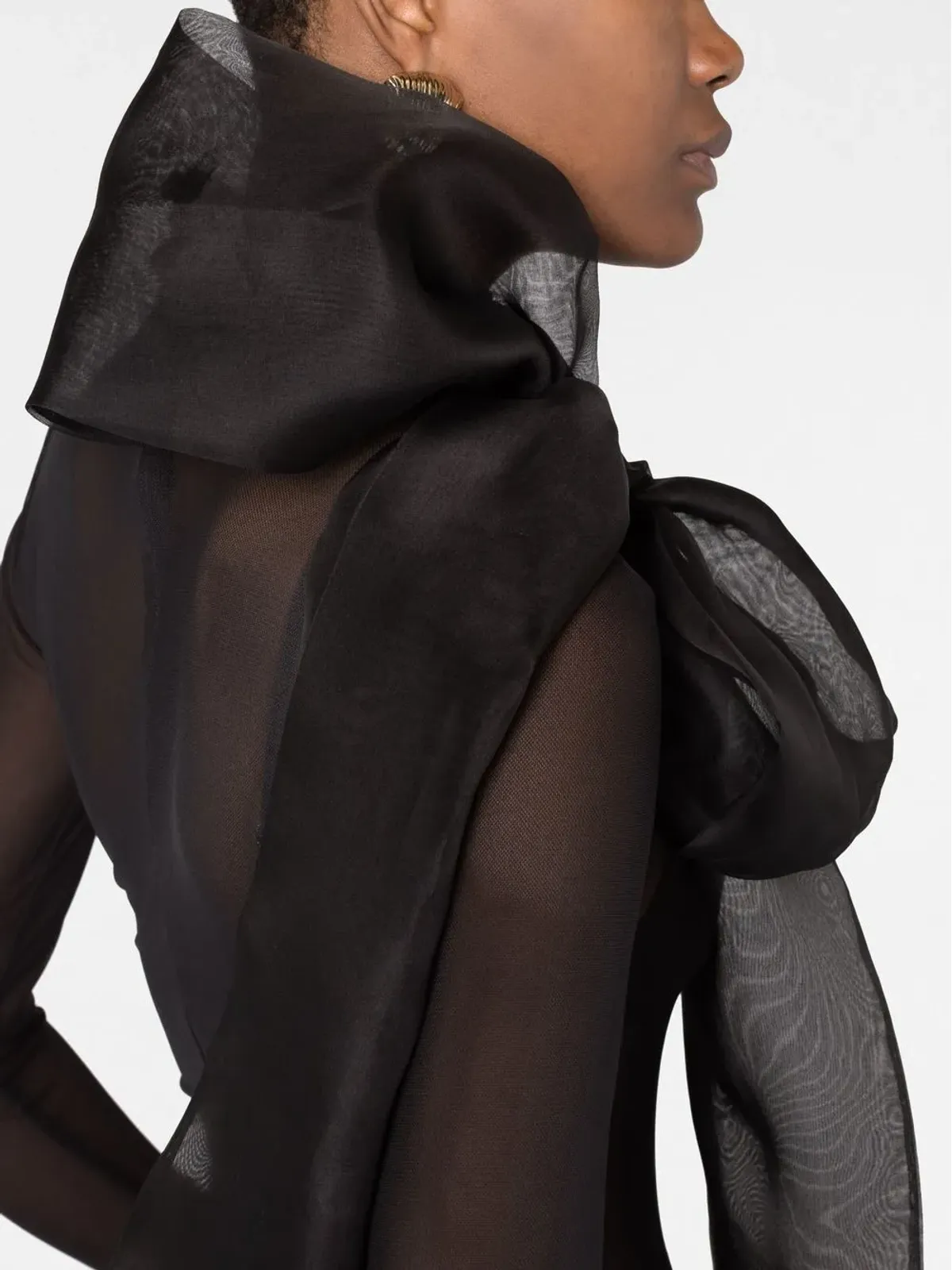 Atu Body Couture 透け感のあるリボンディテール ボディスーツ - 画像5