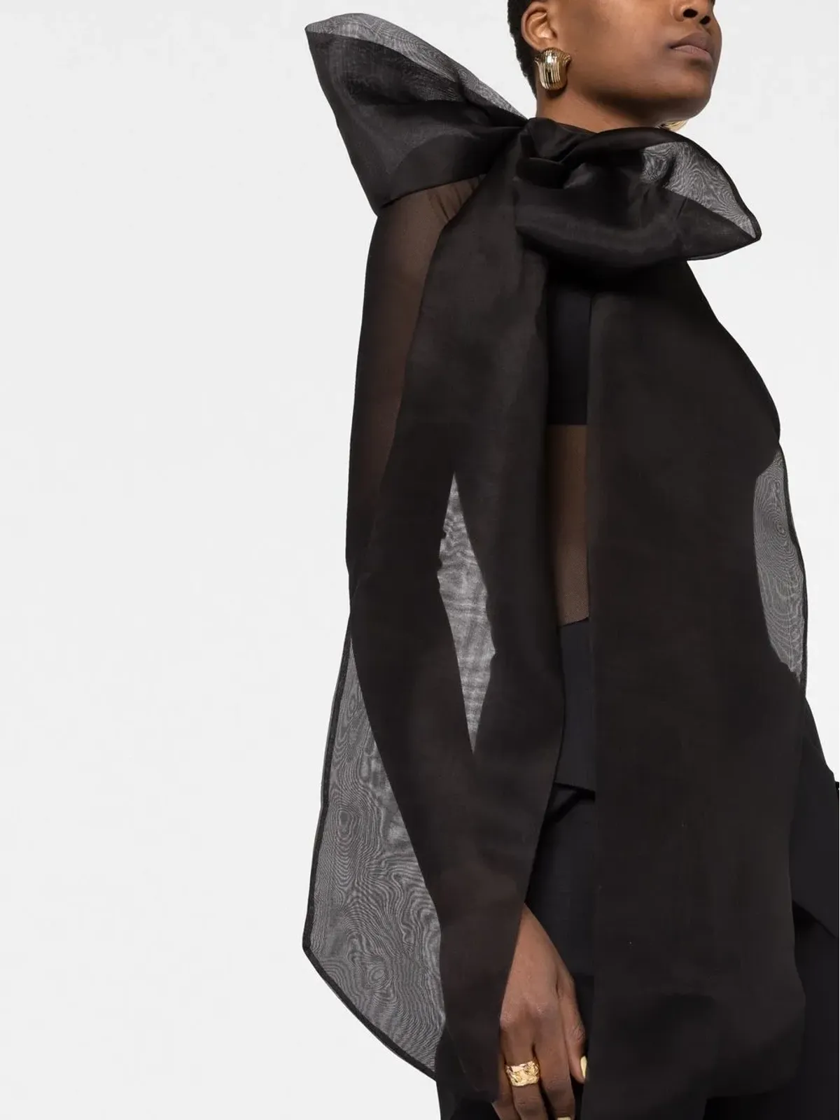 Atu Body Couture 透け感のあるリボンディテール ボディスーツ - 画像3