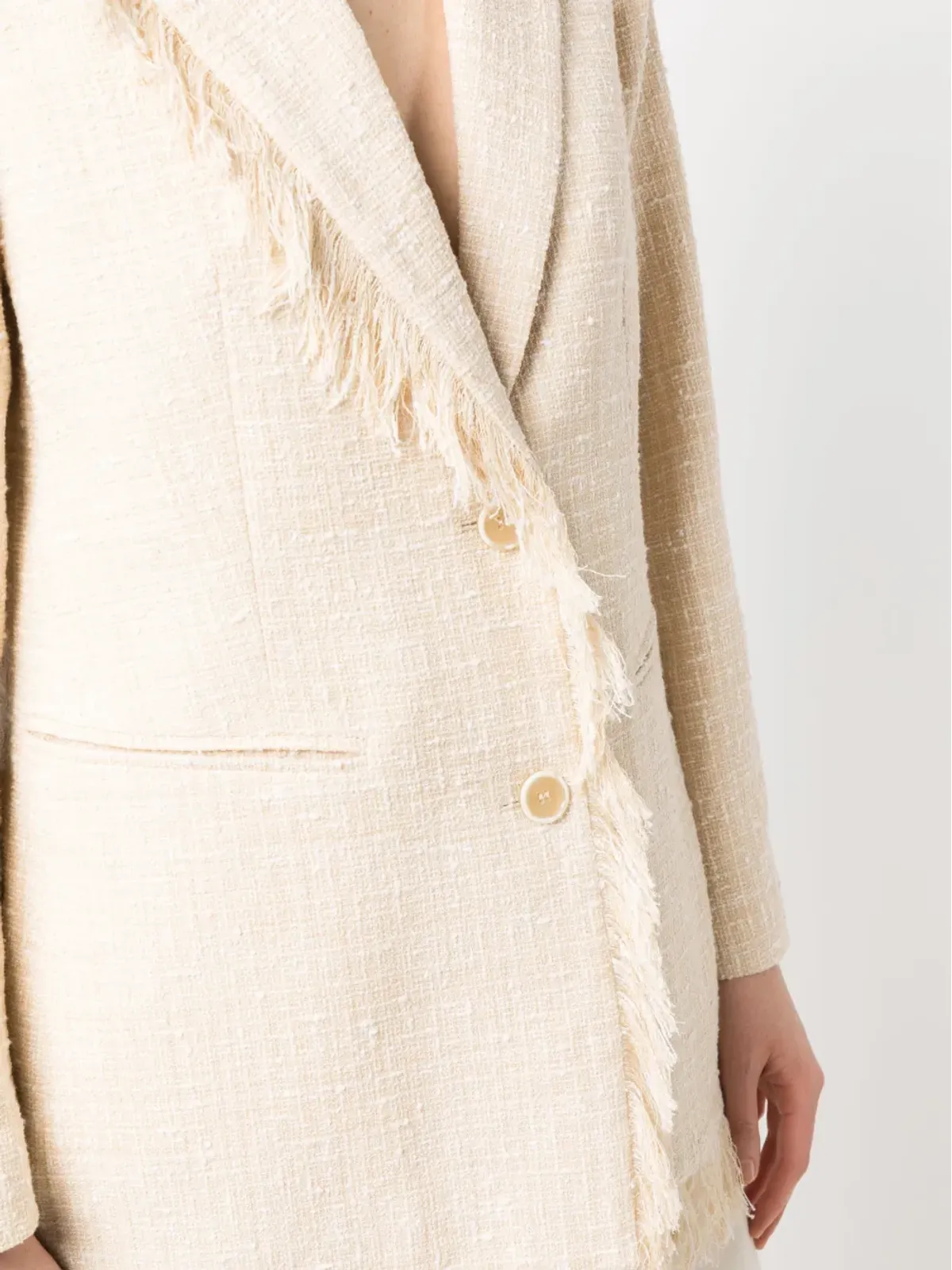 Rodebjer フリンジエッジのシングルブレストブレザー - Neutrals - 画像5