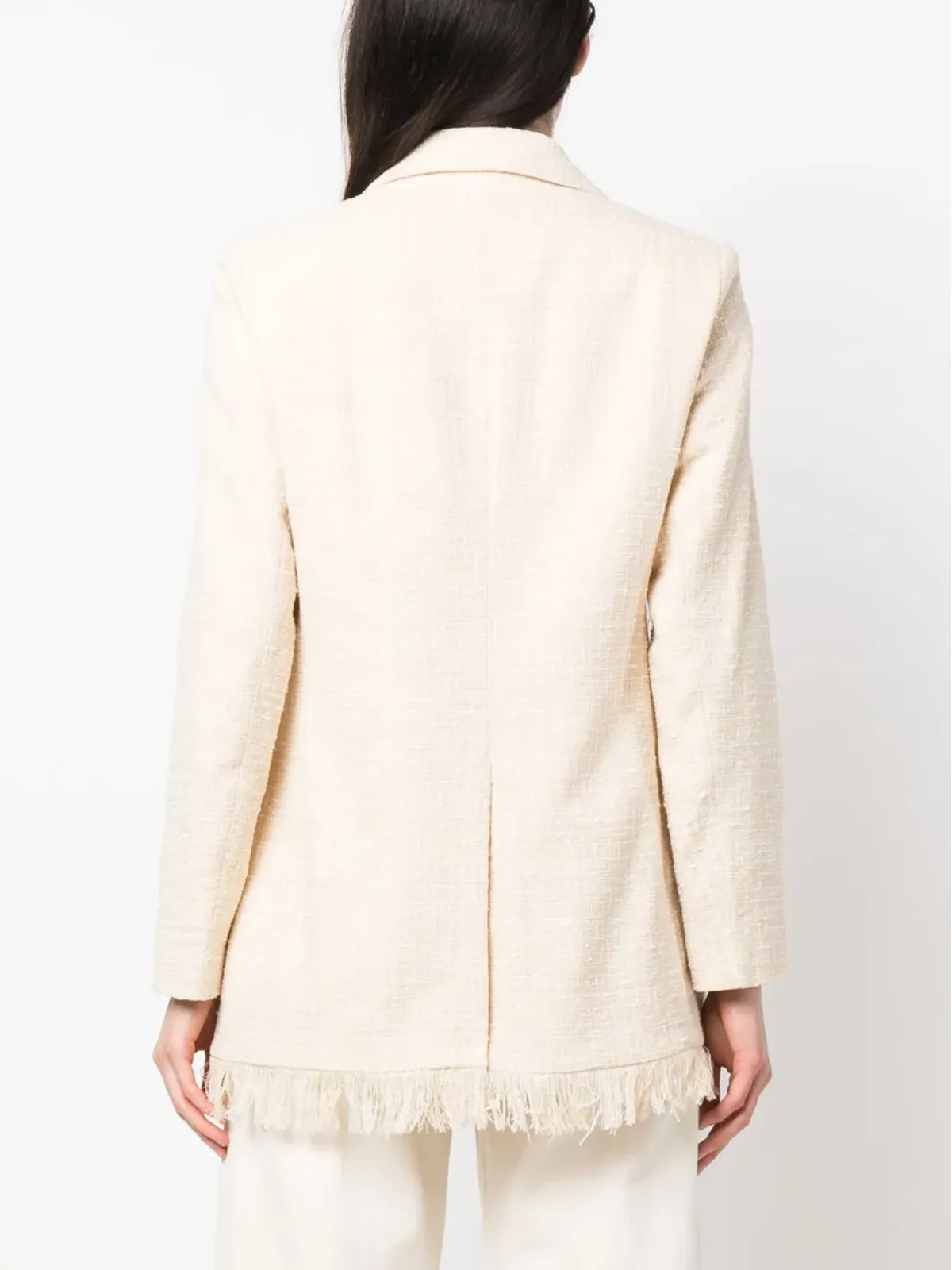 Rodebjer フリンジエッジのシングルブレストブレザー - Neutrals - 画像4