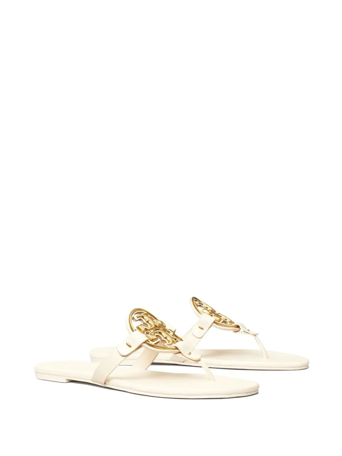 Tory Burch ミラー ソフトレザー サンダル - ホワイト - 画像2