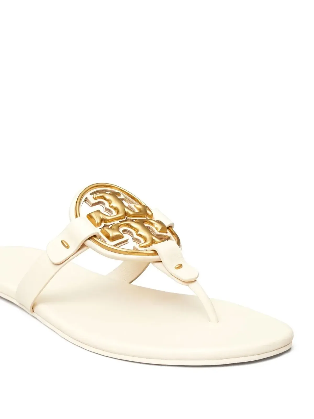 Tory Burch ミラー ソフトレザー サンダル - ホワイト - 画像3