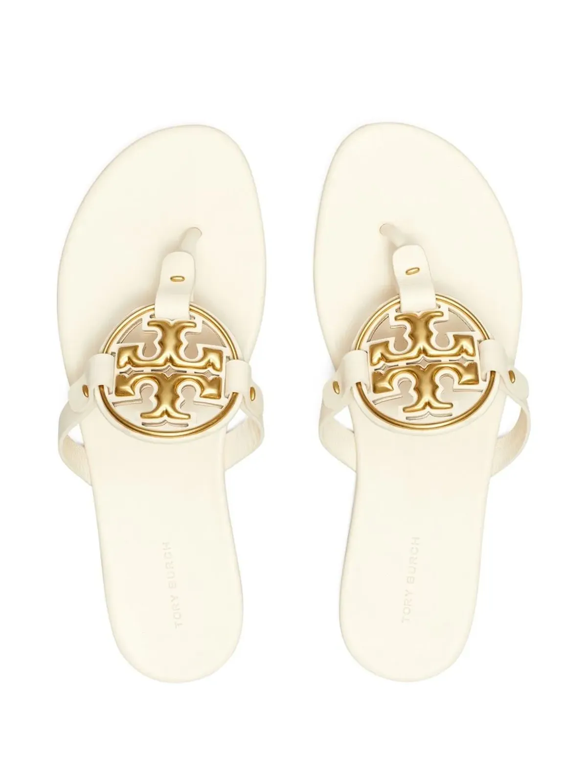 Tory Burch ミラー ソフトレザー サンダル - ホワイト - 画像4