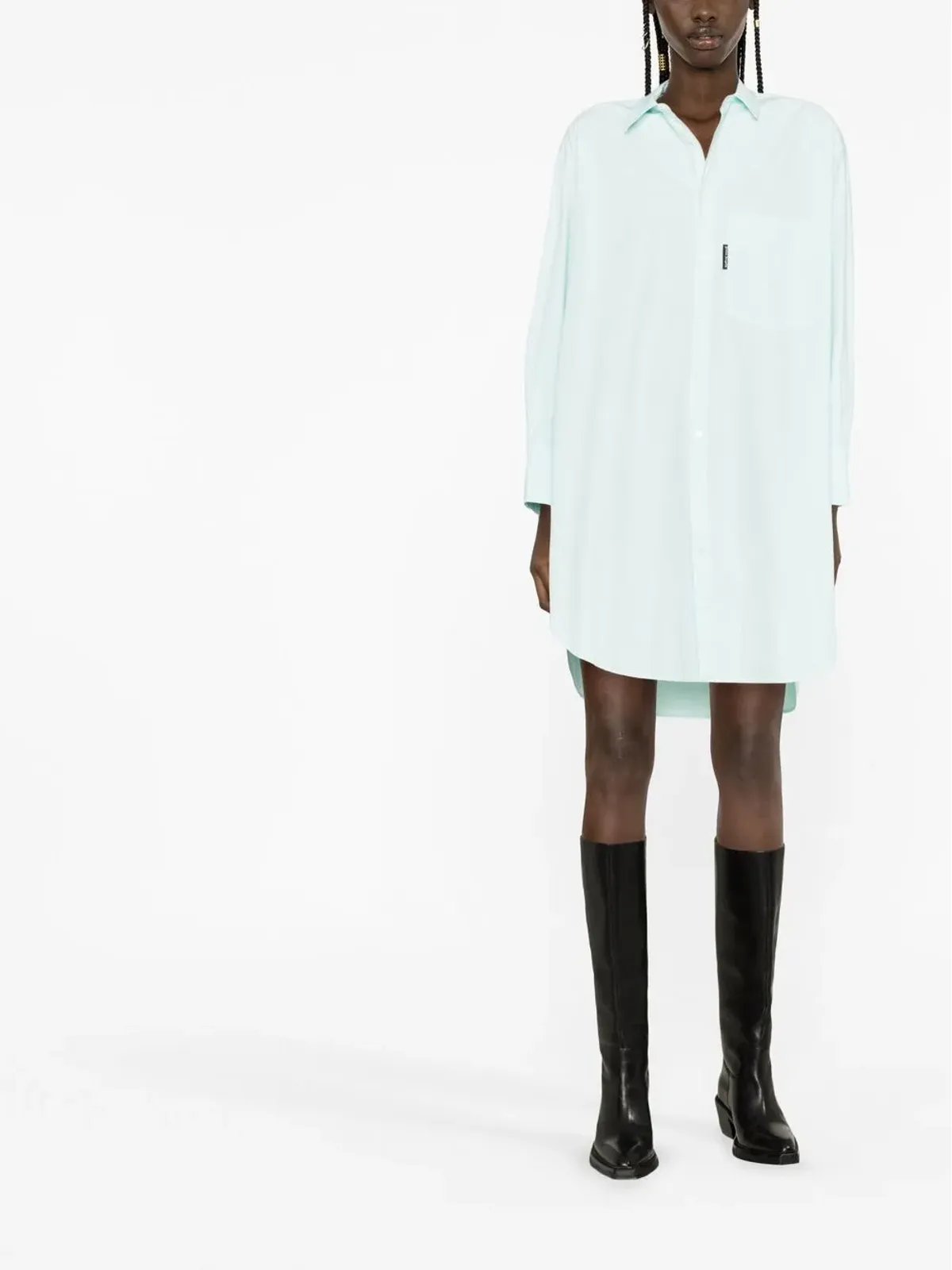 Palm Angels オーバーサイズ コットン シャツドレス - 画像2