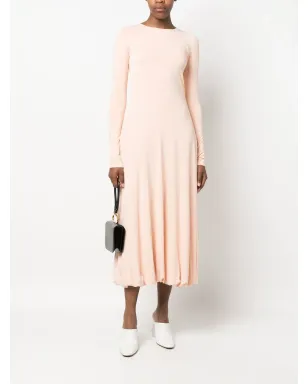 Jil Sander 長袖フレアドレス - ピンク - サムネイル2