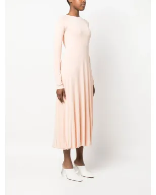 Jil Sander 長袖フレアドレス - ピンク - サムネイル3