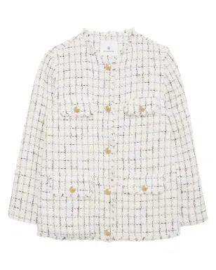 ANINE BING ジャネット チェック柄ツイードジャケット - White - サムネイル1