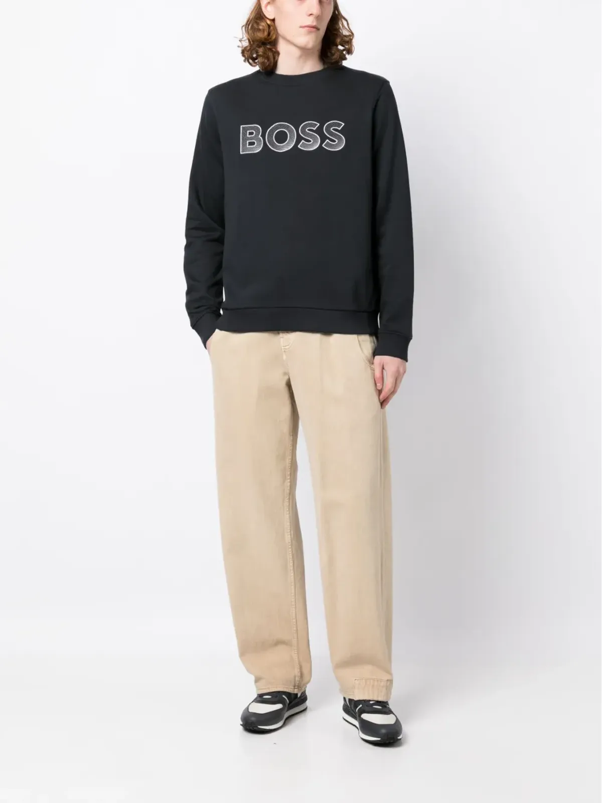 BOSS Salbo ロゴ刺繍入りスウェットシャツ - 画像2