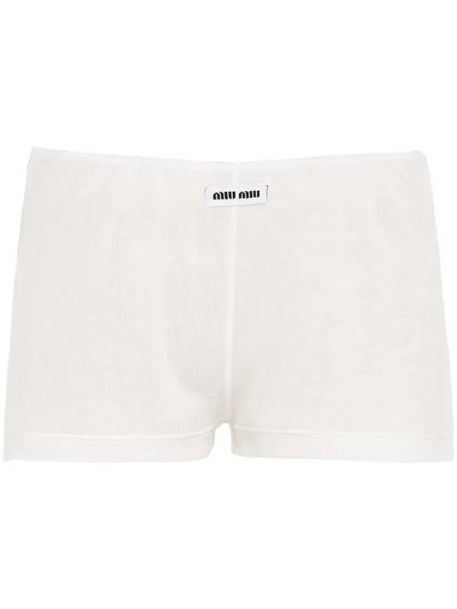 Miu Miu Miu Miu リブ編みボクサーショーツの商品画像