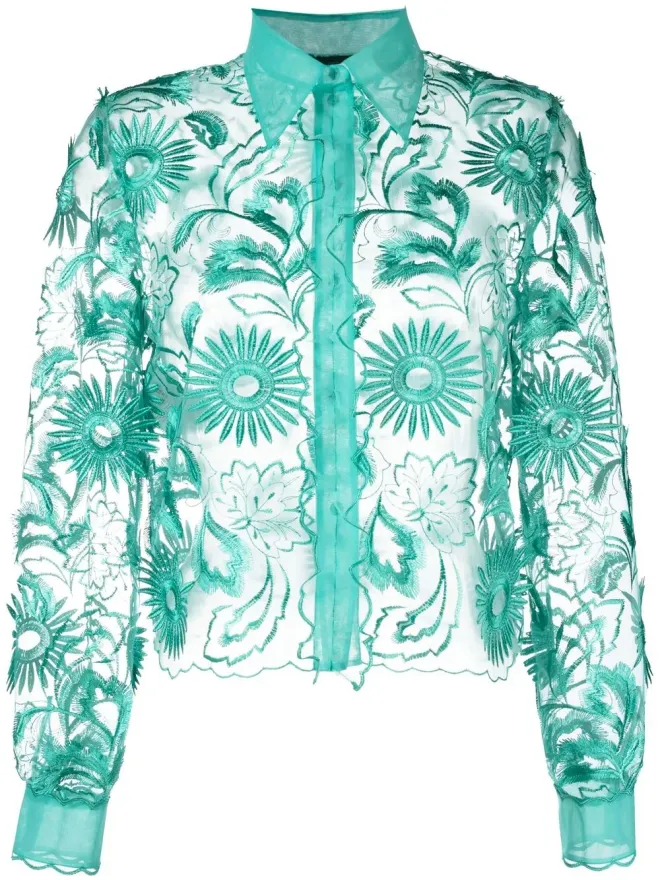 Alberta Ferretti Alberta Ferretti 刺繍デザインシャツの商品画像