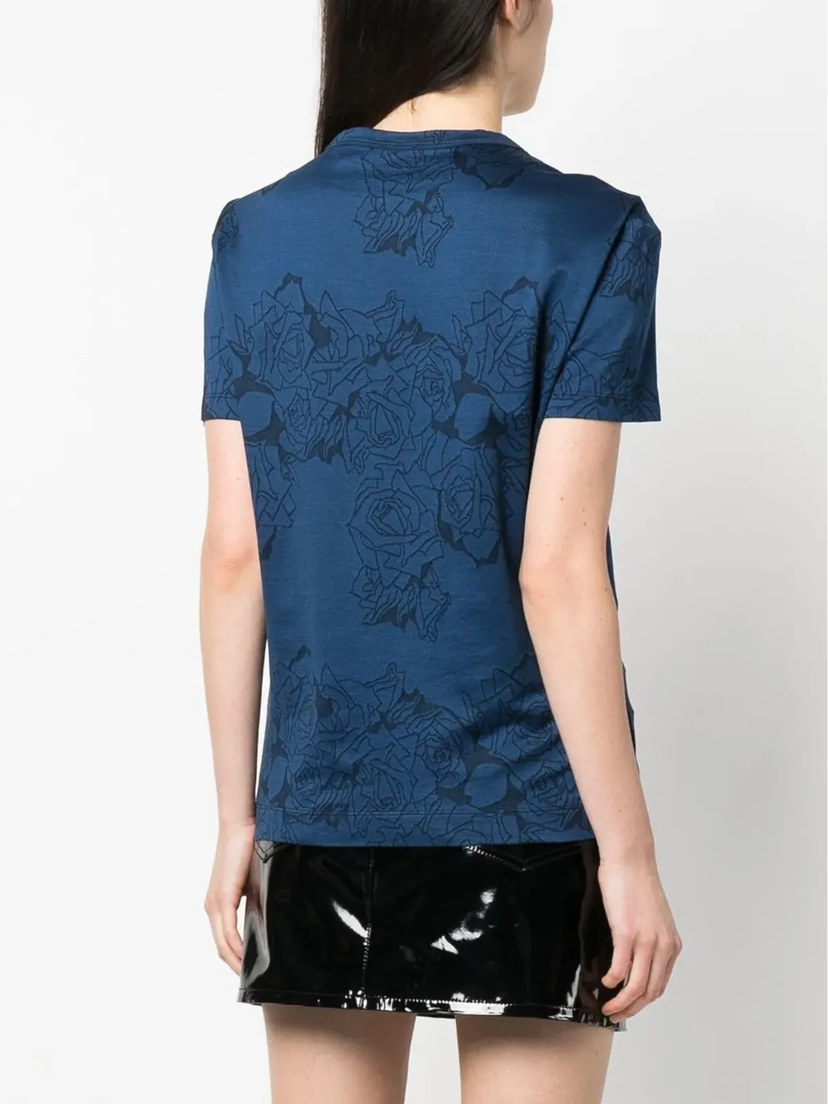 Versace Pre-Owned 2000年代花柄プリントコットンTシャツ - 画像4