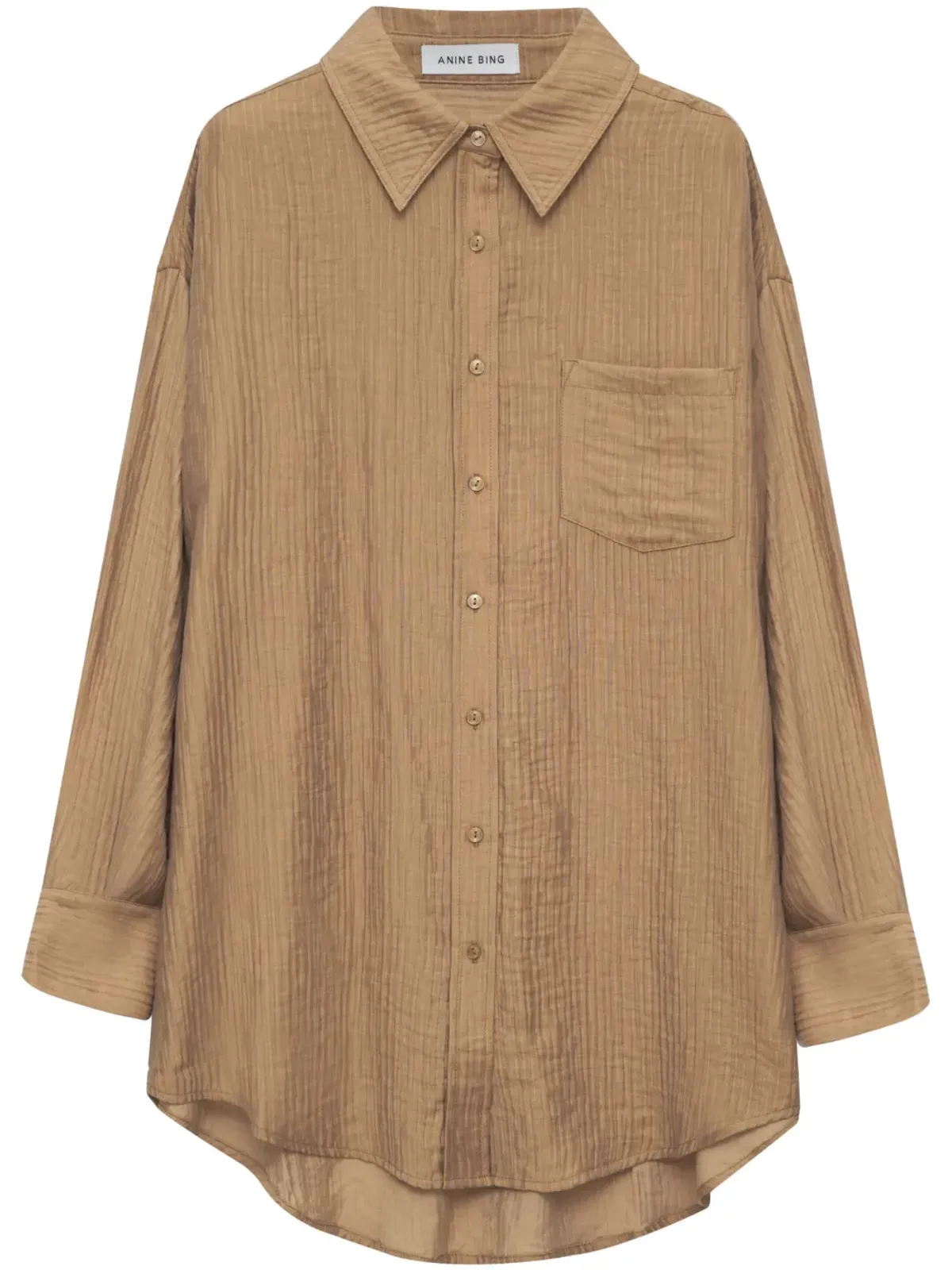 ANINE BING Tio long-sleeve shirt - Brown - 画像1