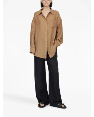 ANINE BING Tio long-sleeve shirt - Brown - サムネイル2