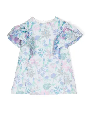 Hucklebones London ミニドレス（フリルディテール・花柄プリント） - サムネイル1