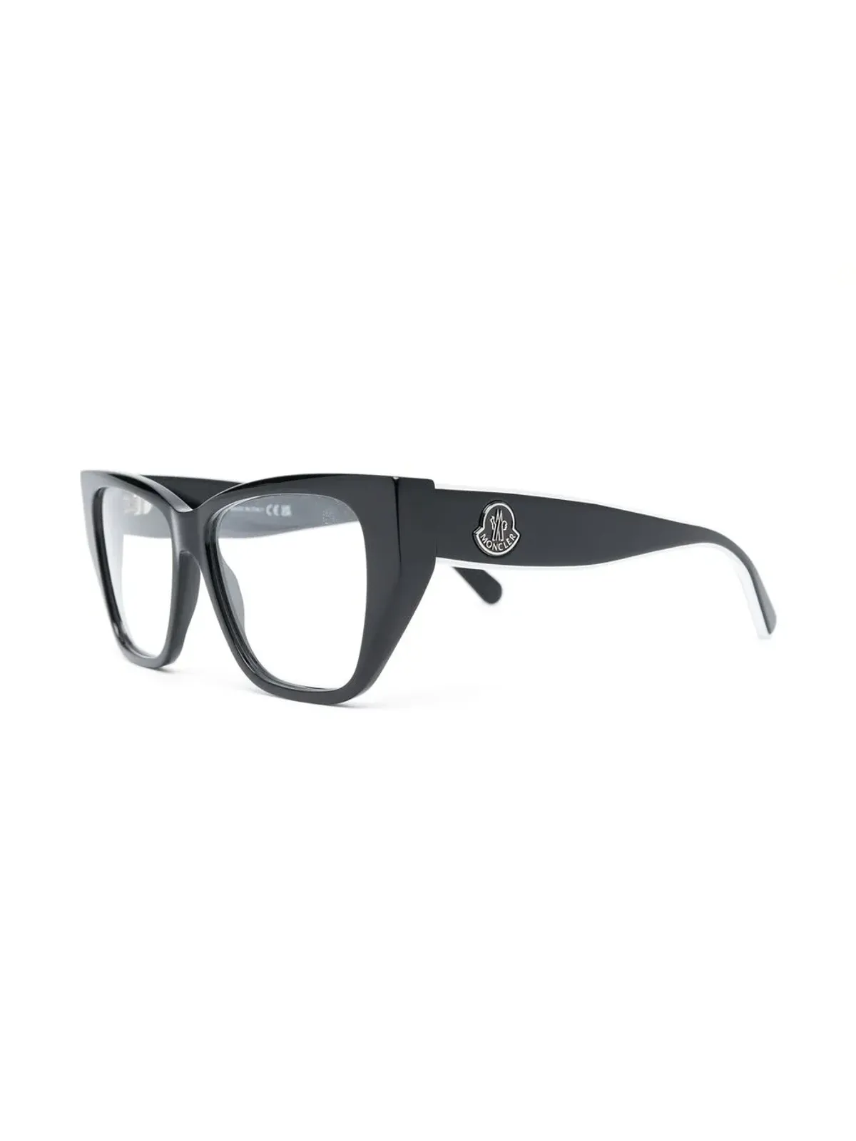 Moncler Eyewear ロゴアームディテールメガネ - 画像2