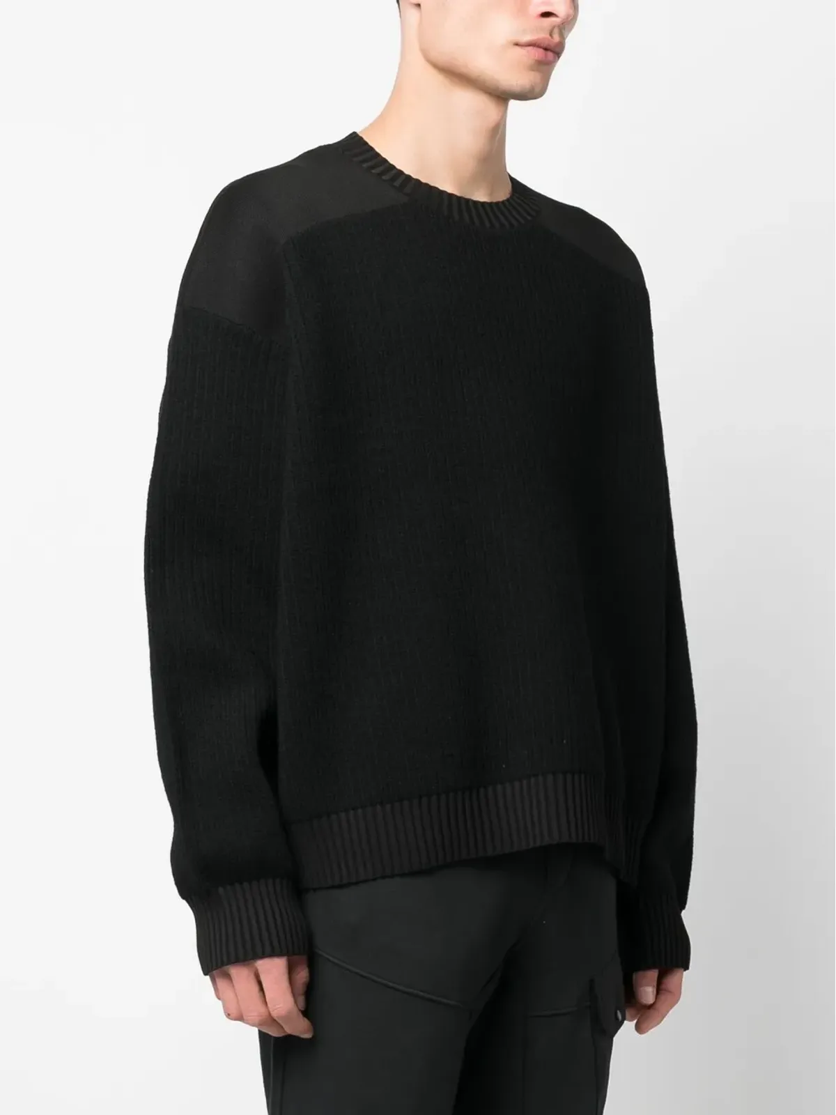 Y-3 リブ編みパネル付きセーター - 画像3