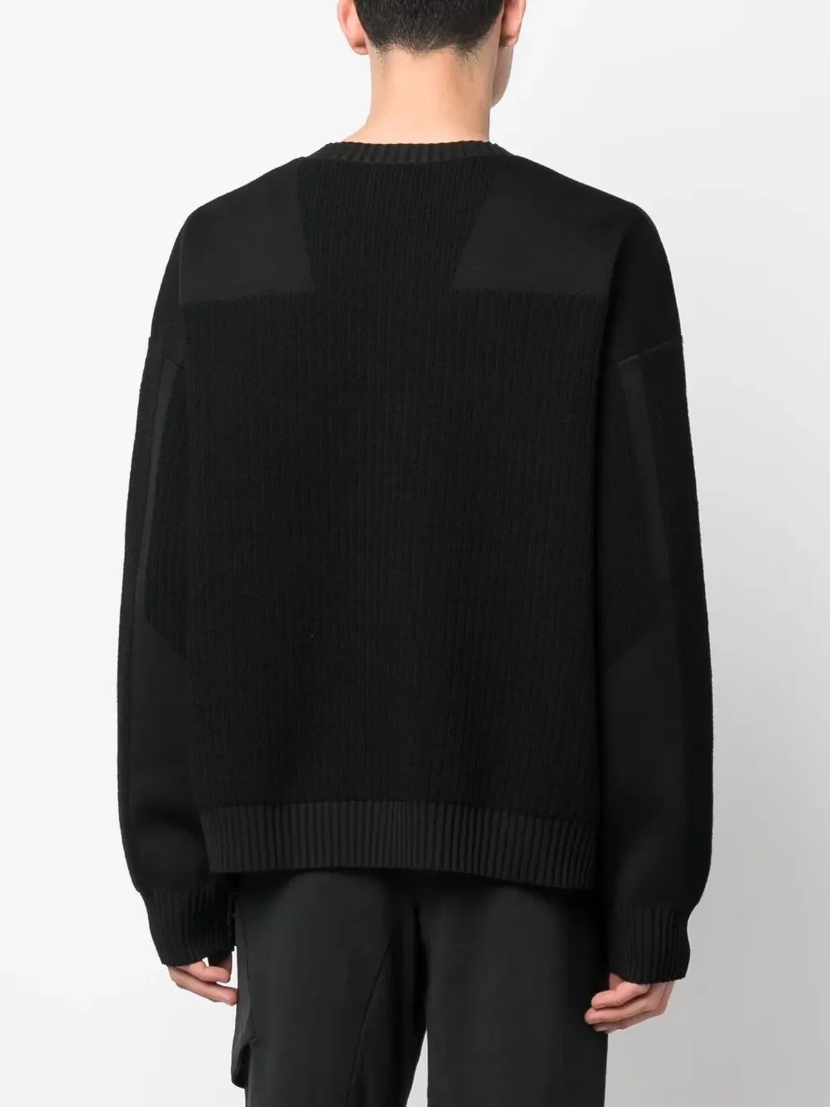 Y-3 リブ編みパネル付きセーター - 画像4