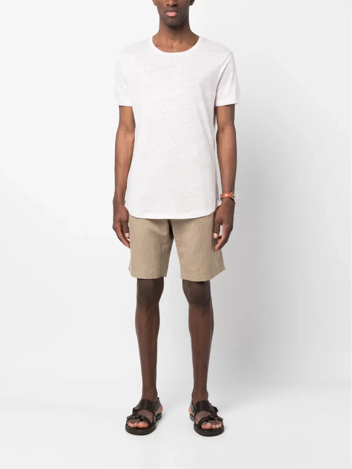 Orlebar Brown ライン入り 半袖Tシャツ - ピンク - 画像2