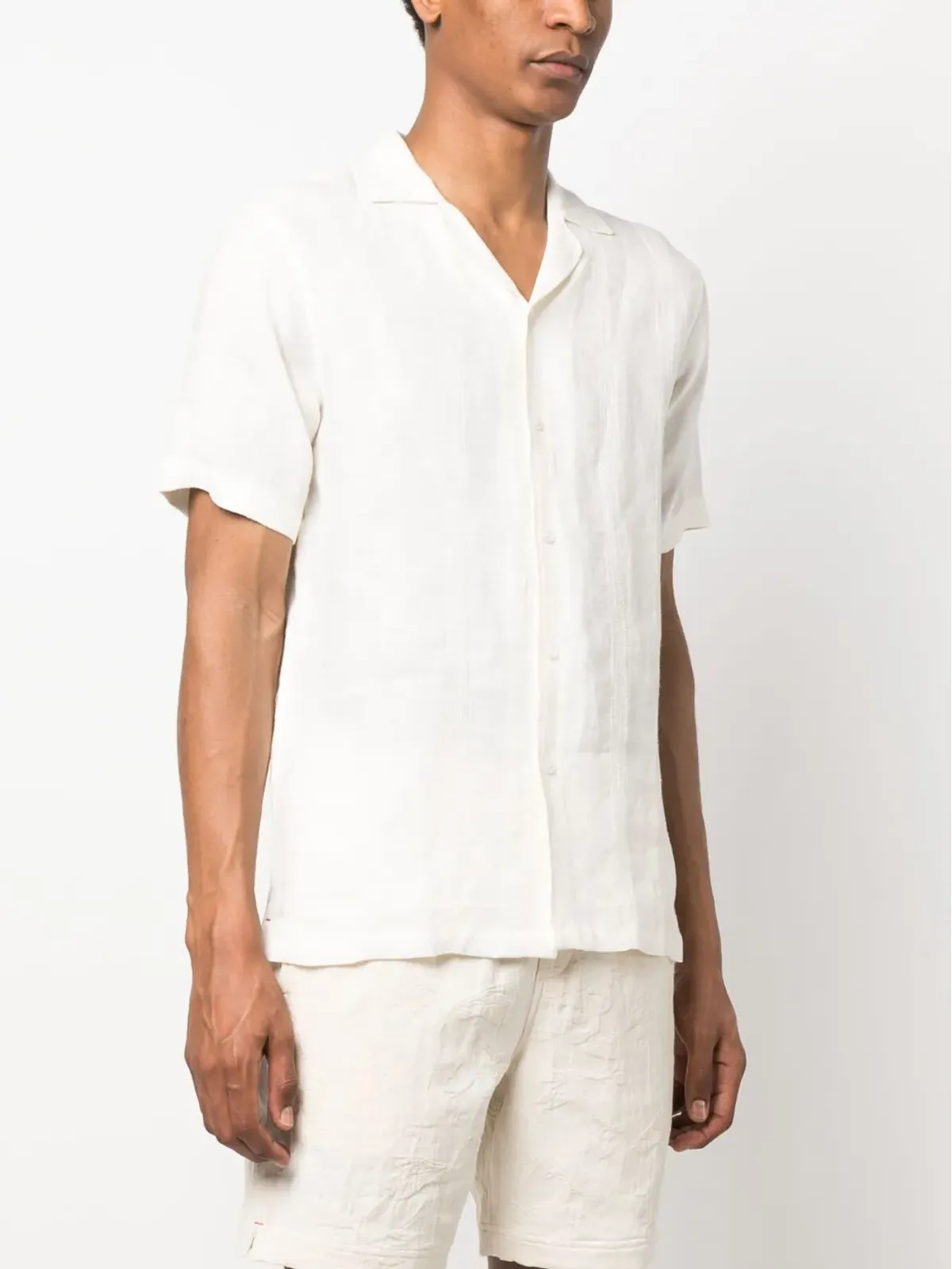 Orlebar Brown Hibbert 半袖リネンシャツ - Neutrals - 画像3