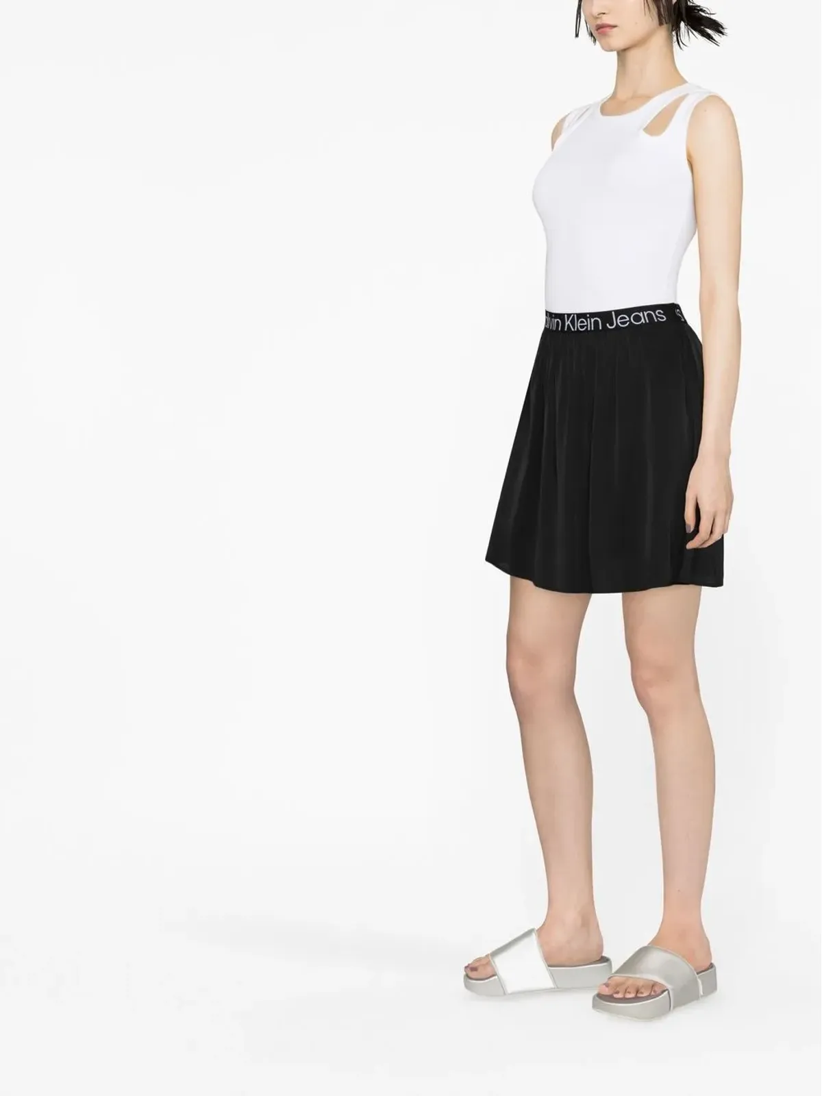 Calvin Klein Jeans ロゴウェスト ミニスカート - 画像3