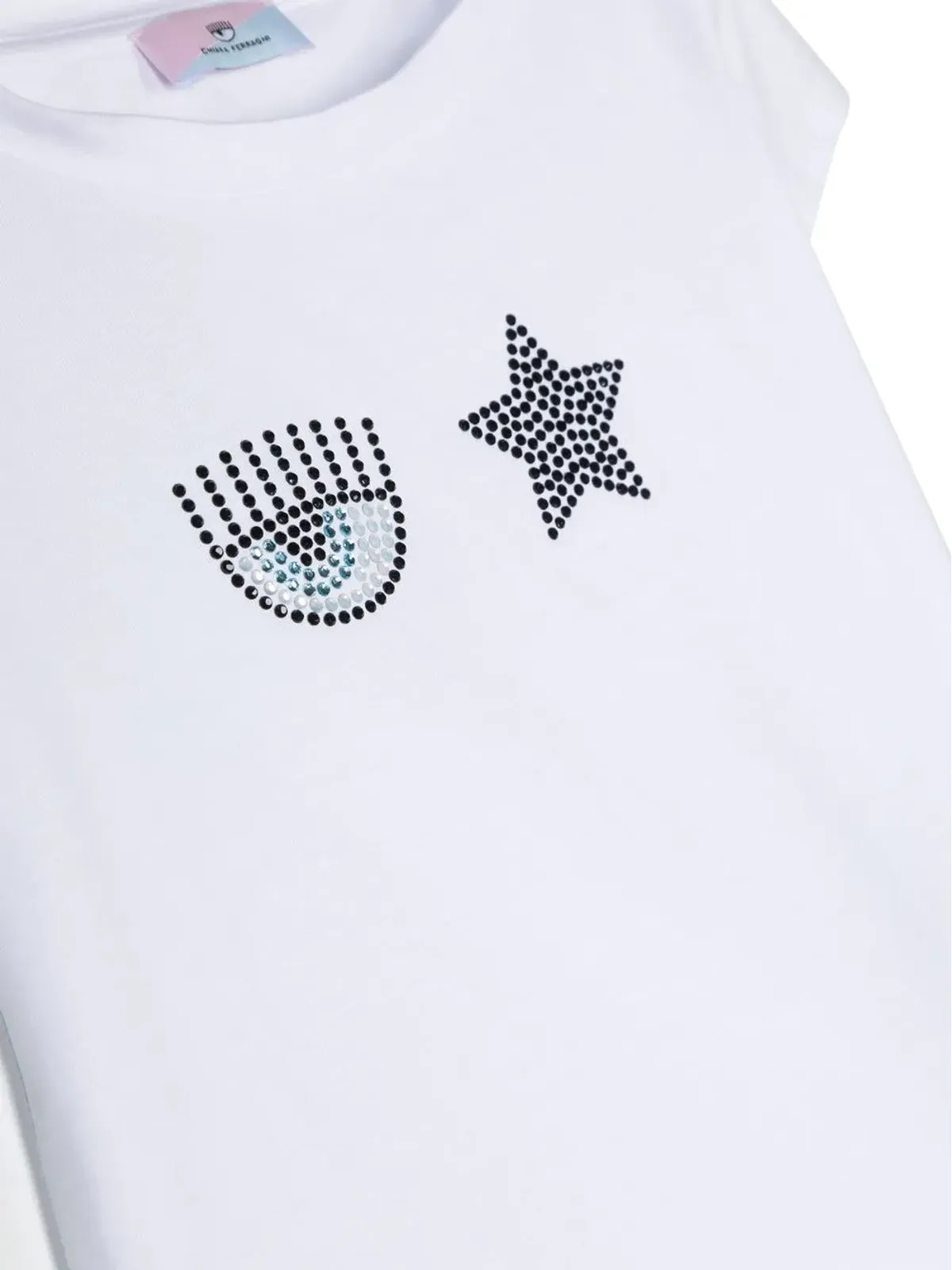 Chiara Ferragni Kids クリスタル装飾付きコットンTシャツ - 画像3