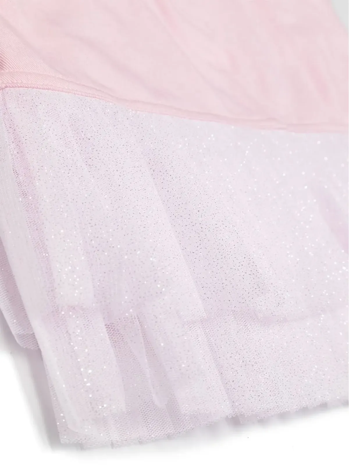 Balmain Kids チュールパネル入りストレッチコットンスカート - Pink - 画像3